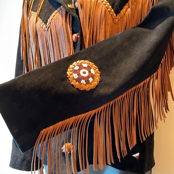 ECHO MOUNTAIN Vintage black suede woman’s jacket, size 8. VGUC - Picture 3 of 13